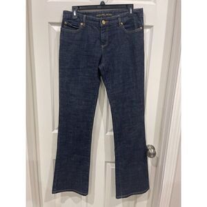 Michael Kors Denim Jeans Women's 4 Blue Straight Leg Solid Buckle Back Pocket